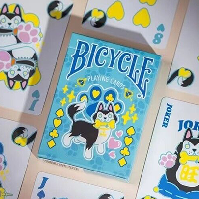 Bicycle Dog (Blue) Playing Cards by US Playing Card Co.