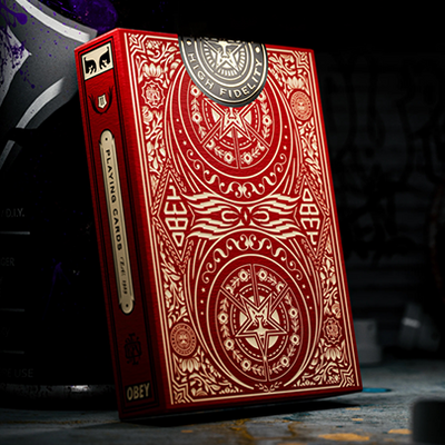Obey Red Edition Playing Cards by theory11
