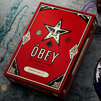 Obey Red Edition Playing Cards by theory11