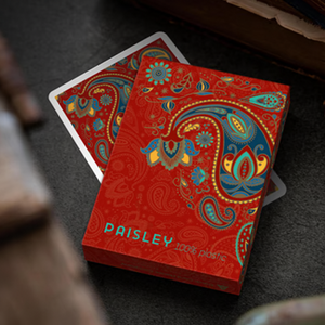 Plastic Paisley Poker Red Playing Cards by Dutch Card House Company