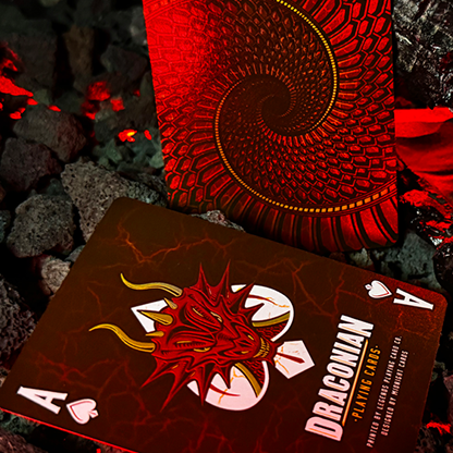 Draconian Crimson Playing Cards by Midnight Cards