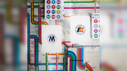 WHITE EDITION FULTON STREET MTA PLAYING CARDS (1972 VIGNELLI MAP EDITION)