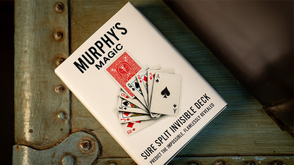 SURE SPLIT Invisible Deck Bicycle (Red) by Murphy's Magic