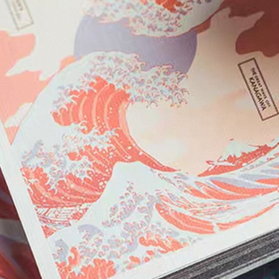 The Great Wave off Kanagawa V3 (Autumn Maple / Peachy Pink) Playing Cards