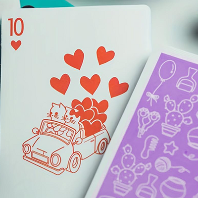 Diary of Kitten and Puppy - Kitten Purple Edition Playing Cards