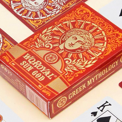 Sun God Greek Mythology Themed Red Edition Playing Cards