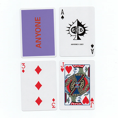 Purple/Red Cap Logo ANYONE Playing Cards