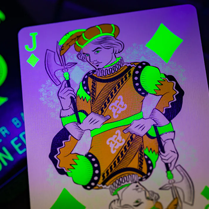 Bicycle Neon Rider Back Green-Glo Deck Playing Cards
