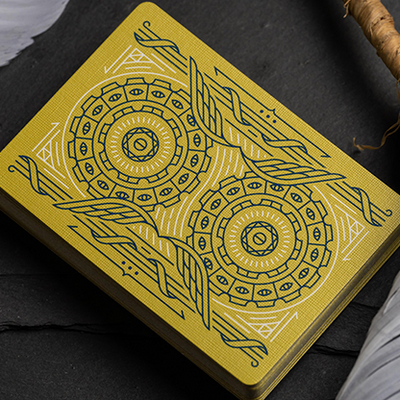 Celestial Valor Playing Cards by Giovanni Meroni(greenish yellow)
