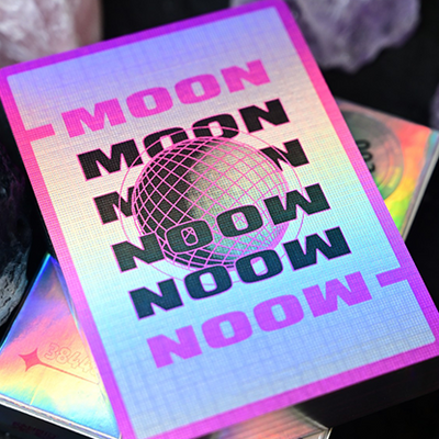 Moon (White Holo) Playing Cards