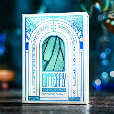 Prism Blue Morpho Playing Cards by TCC Fashion