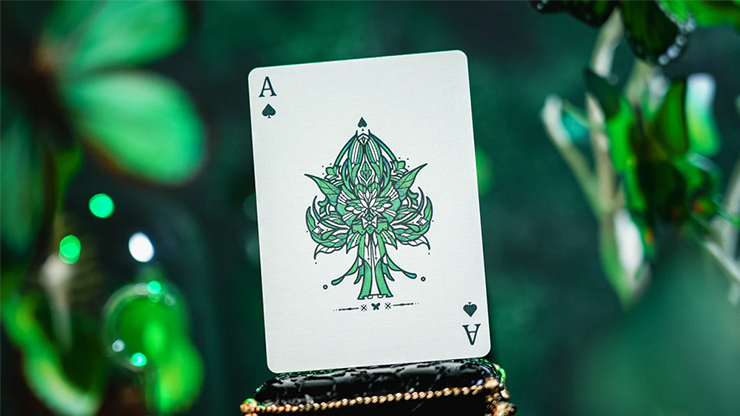 Emerald Green Morpho Playing Cards by TCC Fashion