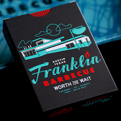 FRANKLIN BBQ RETRO BLACK PLAYING CARDS