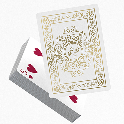 Black Roses White Gold Foil Playing Cards