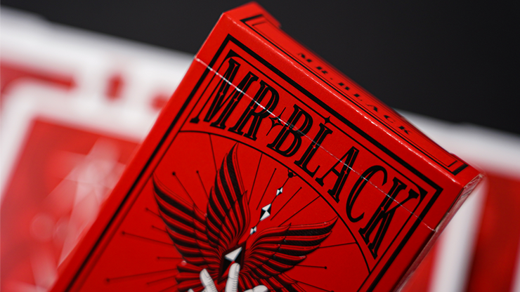 Mr. Black V1 (Red) Playing Cards