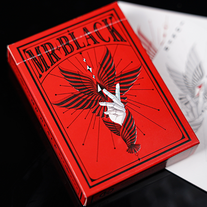 Mr. Black V1 (Red) Playing Cards