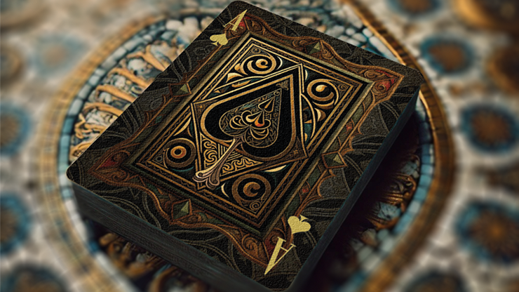The Spirit of Cubism (Dark Red) Playing Cards