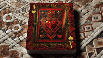 The Spirit of Cubism (Dark Red) Playing Cards