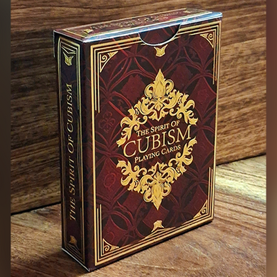 The Spirit of Cubism (Dark Red) Playing Cards