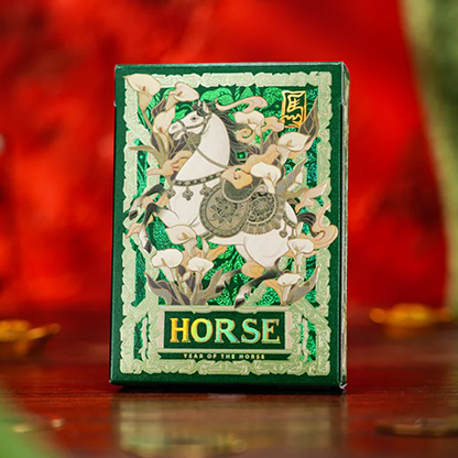 Year of the Horse (Green) Playing Cards by TCC Fashion