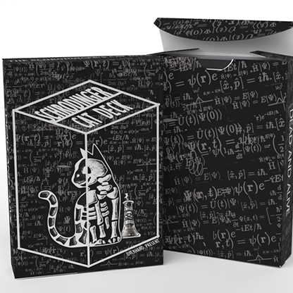 Schrodinger's Cat: Quantum Gilded Dead Black Playing Cards