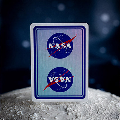 NASA HOLOGRAPHIC FOIL "MEATBALL" LOGO PLAYING CARDS