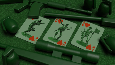 Army Men Playing Cards