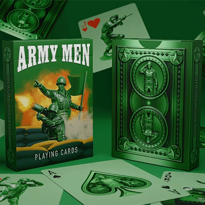 Army Men Playing Cards