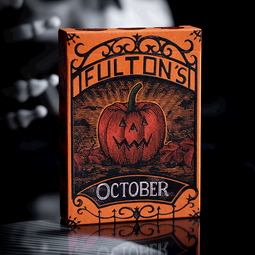 OCTOBER V2 PUMPKIN ORANGE PLAYING CARDS