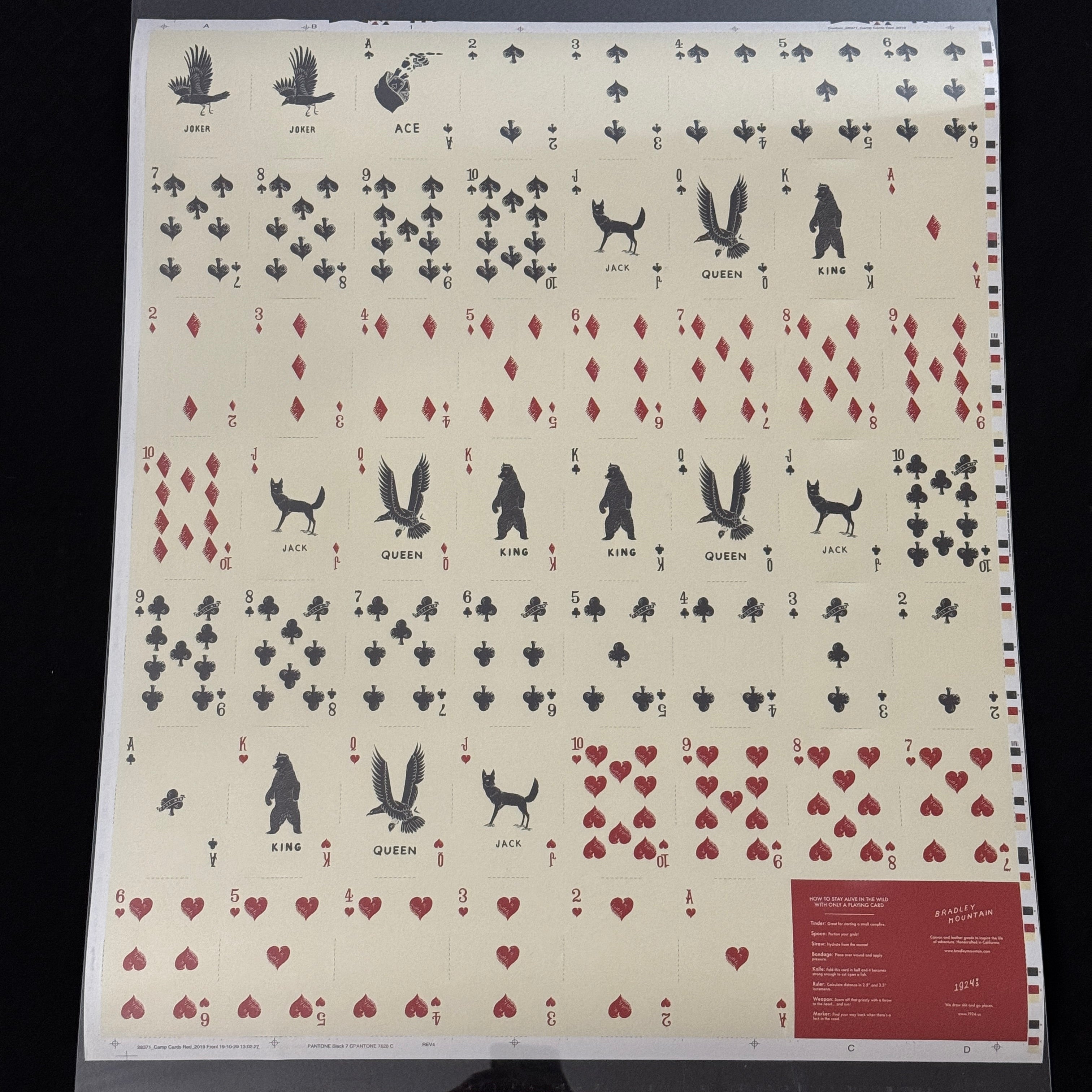 Camp Deck (Red) Uncut Sheet [AUCTION]