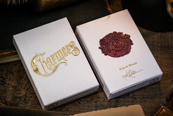 [CLEARANCE] Charmers White Tuck/Purple Gold Playing Cards