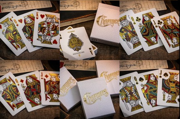 [CLEARANCE] Charmers White Tuck/Purple Gold Playing Cards