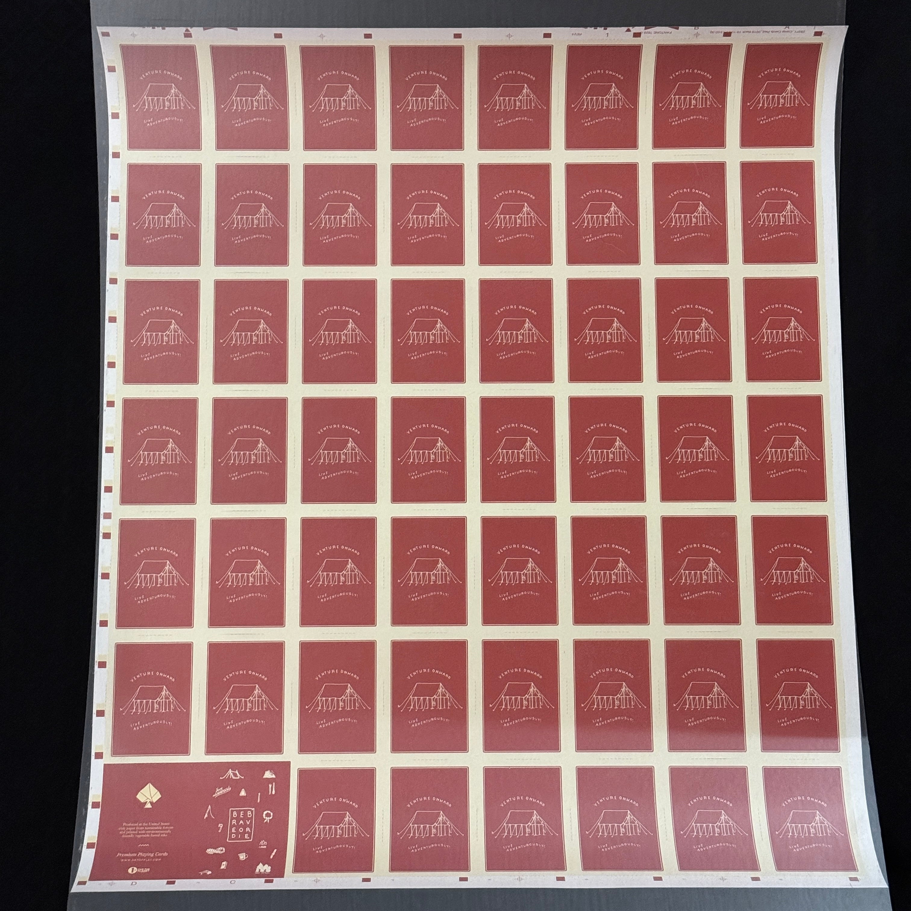 Camp Deck (Red) Uncut Sheet [AUCTION]