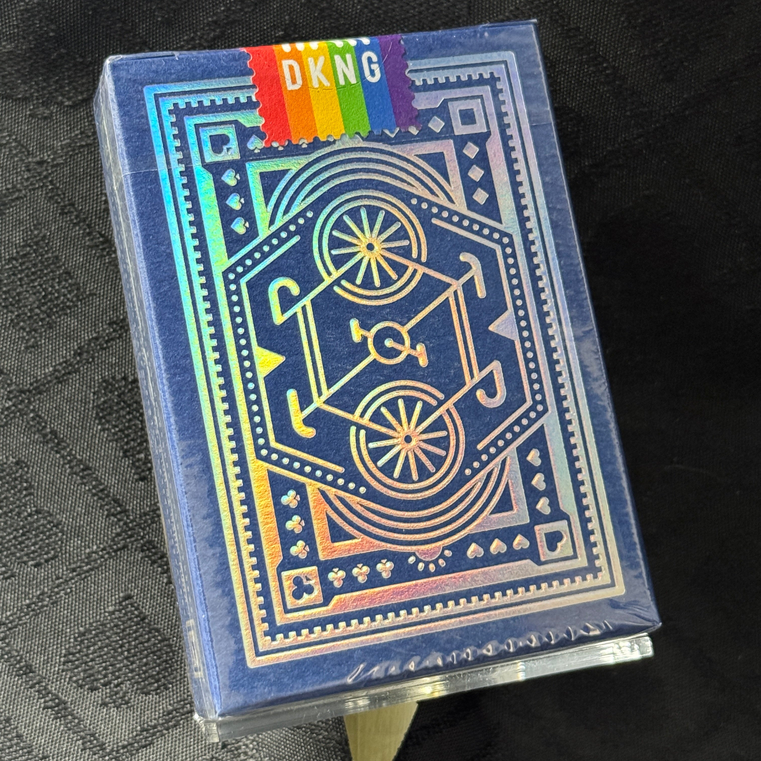 DKNG Rainbow Wheels (Blue) Playing Cards