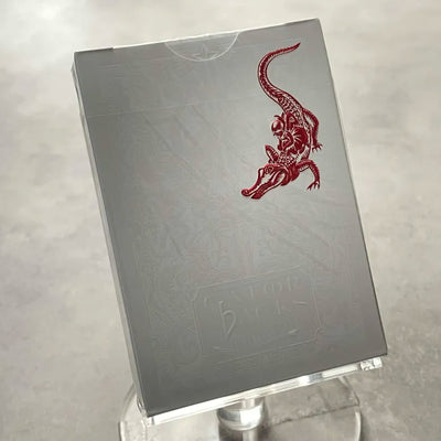 Gatorbacks Red Metallic Playing Cards