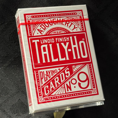 Thin Crushed Tally-Ho Circle Back (Red) Playing Cards