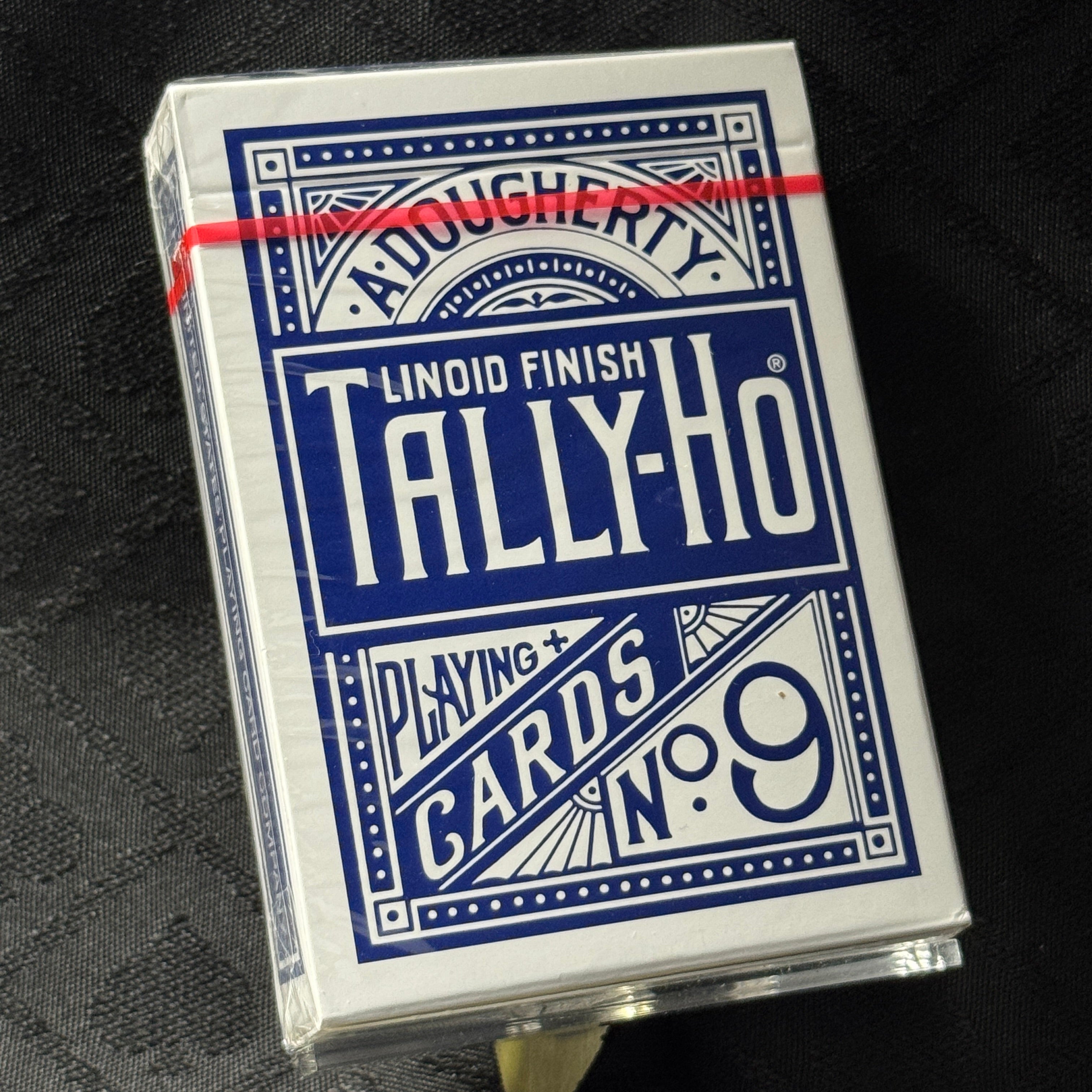 Thin Crushed Tally-Ho Circle Back (Blue) Playing Cards