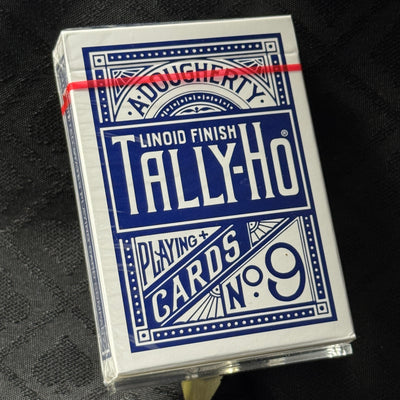 Thin Crushed Tally-Ho Circle Back (Blue) Playing Cards