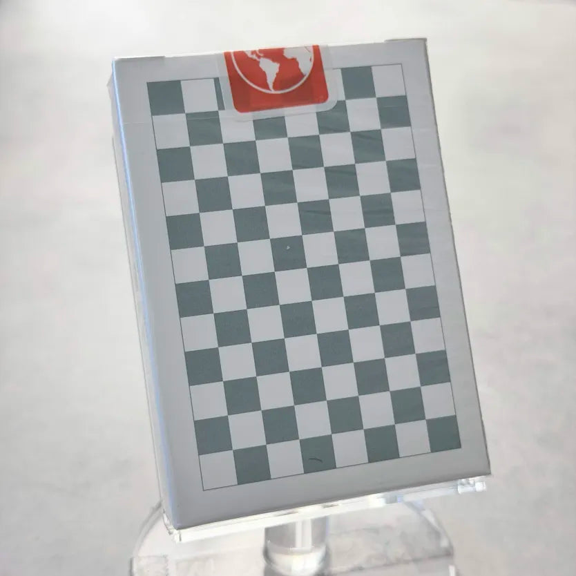Gray Checkerboard Playing Cards