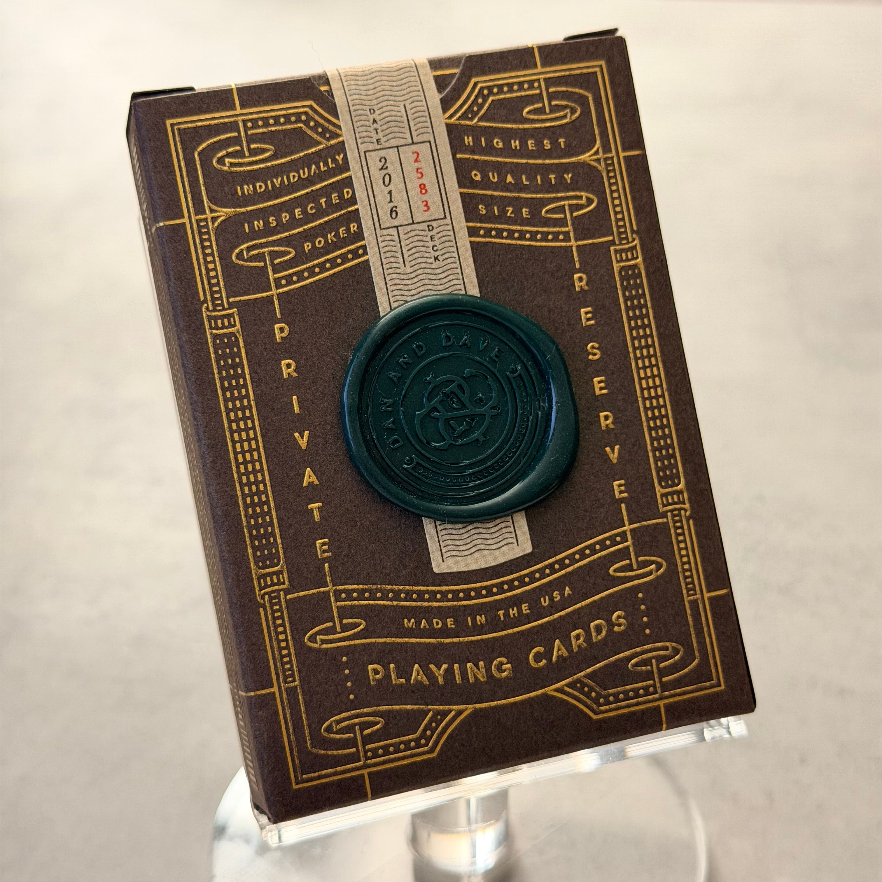 Dan & Dave Private Reserve V2 Playing Cards