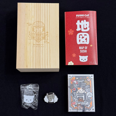 Sushi Cat Sushi-Geta Wooden Collector Box [AUCTION]