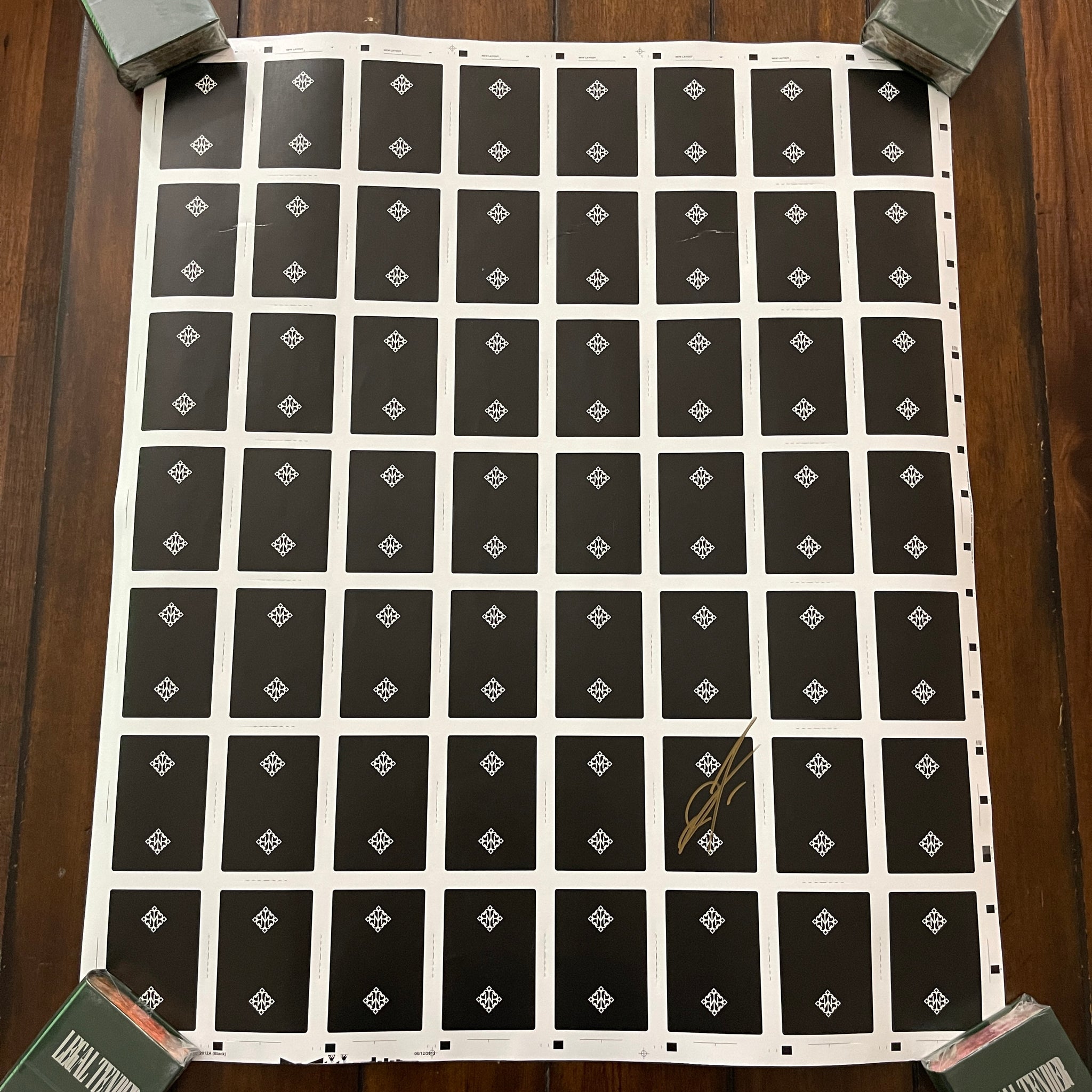 Rounders Black Uncut Sheet (Signed!) [AUCTION]