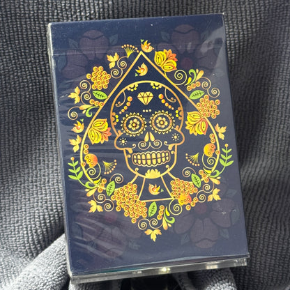 Calaveras De Azucar Blue Playing Cards