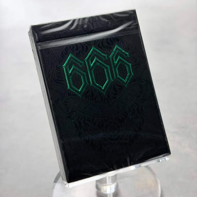 666 - Emerald Hellfire (Gilded) Playing Cards