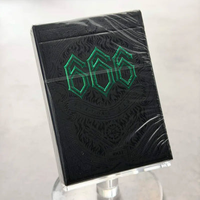 666 - Emerald Hellfire Playing Cards