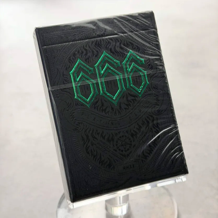666 - Emerald Hellfire Playing Cards
