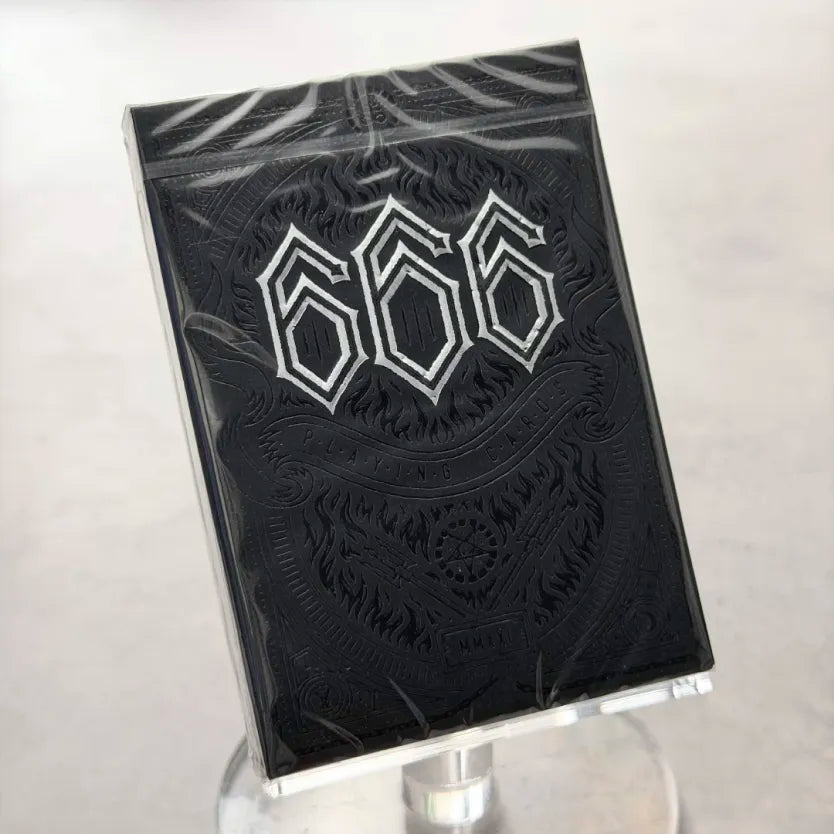 666 - Skeletal Silver (Gilded) Playing Cards