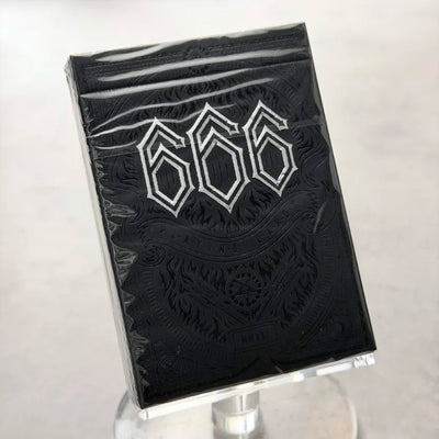 666 - Skeletal Silver Playing Cards