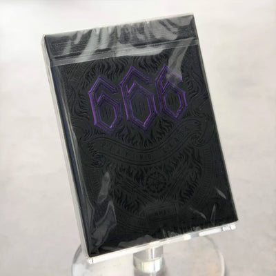 666 - Purple Inferno (Gilded) Playing Cards