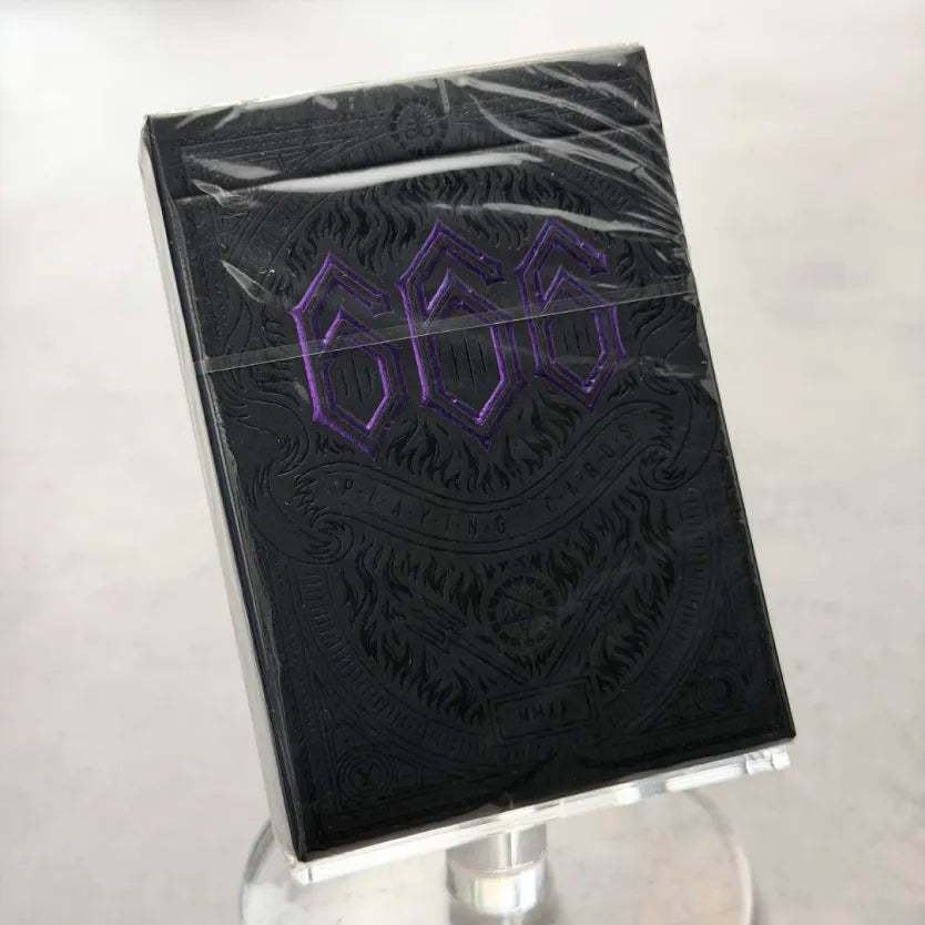 666 - Purple Inferno Playing Cards
